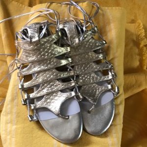 Gold gladiators sandals